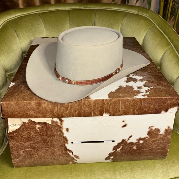 Vintage Resistol Self-Conforming “25” Beaver Silver Felt Western Cowboy Hat 7.50 - Picture 10 of 12